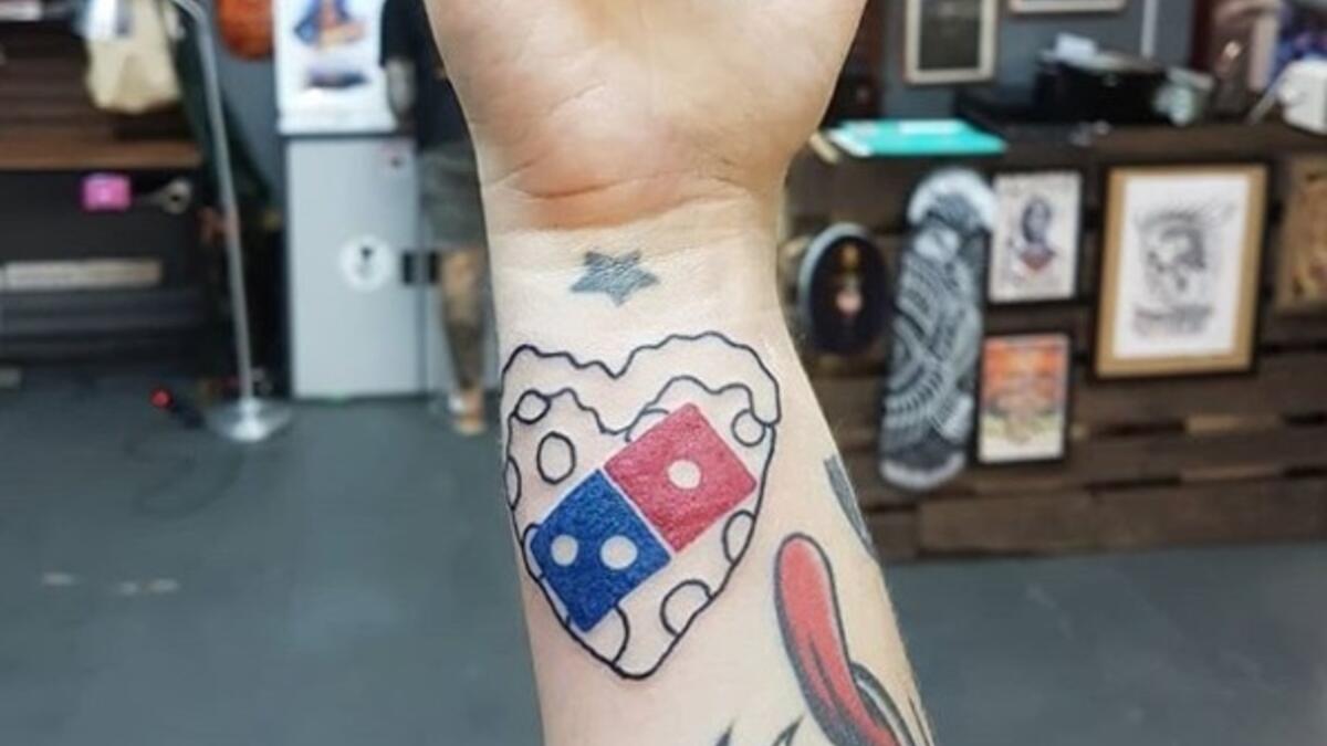 Many people gets a dominos tattoo if it meant I could get ONE free dominos pizza (Instagram)