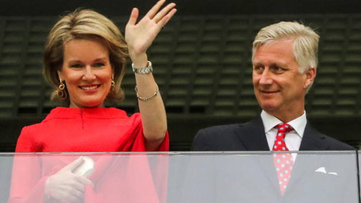 تابع ملك بلجيكا لويس فيليب، ترافقه زوجته الملكة ماتيلد، المباراة التي جمعت منتخب بلاده بنظيره الفرنسي في نصف نهائي بطولة كأس العالم.