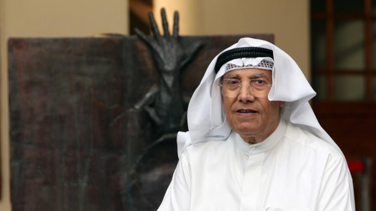 Kuwaiti sculptor Sami Mohammed poses in front of one of his works at the Museum of Modern Art in Kuwait City on October 4, 2018. 
Yasser Al-Zayyat / AFP