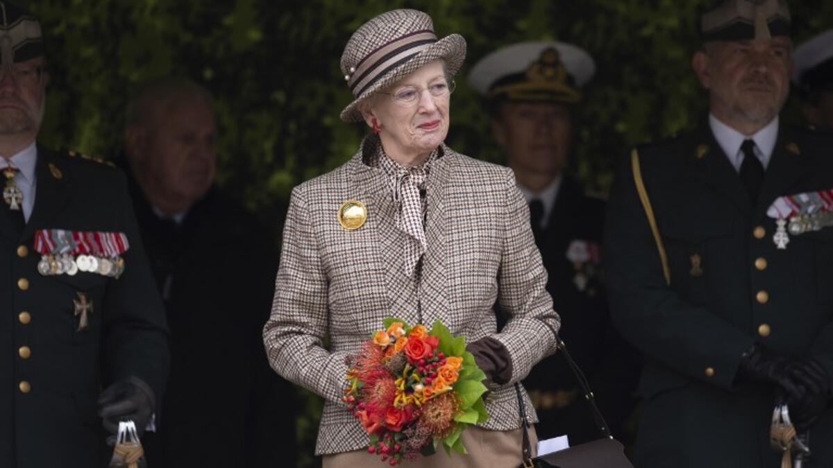 Queen Margrethe of Denmark participates in a wreath laying ceremony to mark the 100th anniversary of the end of World War I in Mindeparken in Aarhus, on November 11, 2018. 
Bo Amstrup / Ritzau Scanpix / AFP