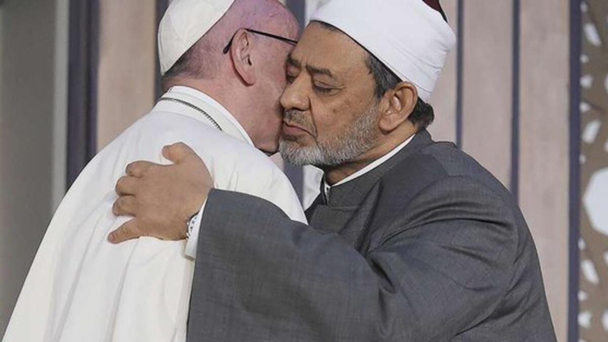 Grand Imam of al-Azhar: Meeting with Pope Francis in Abu Dhabi (Twitter)