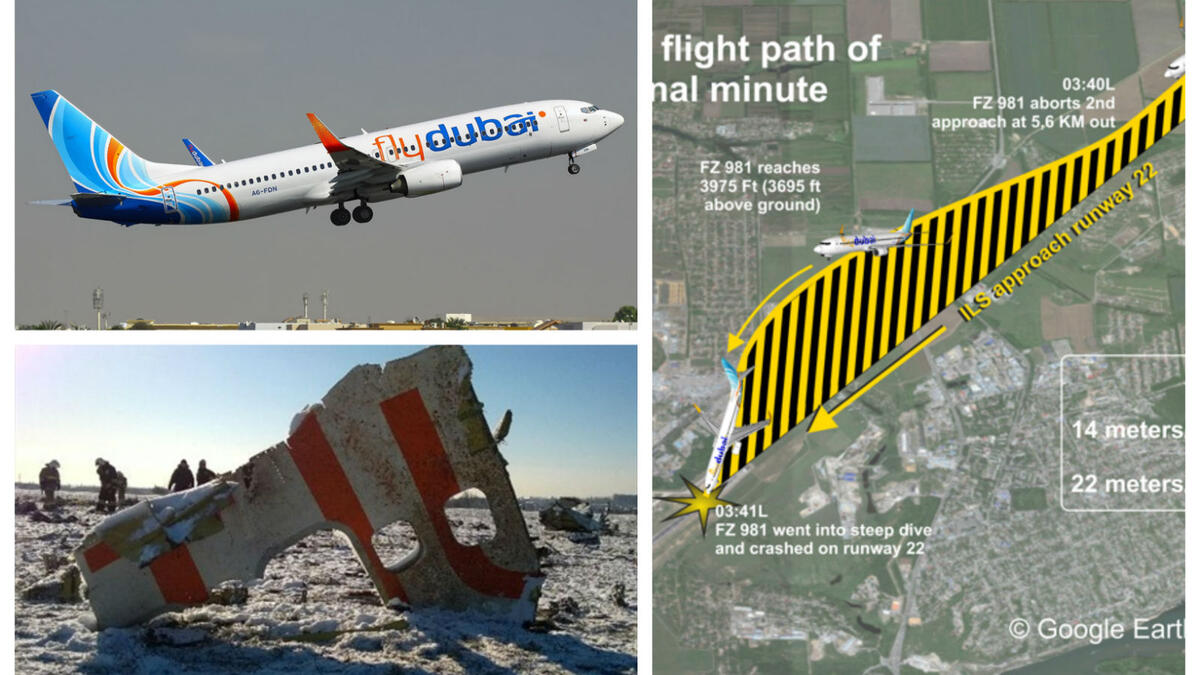 -مارس/ آذار 2016: تحطمت طائرة ركاب تملكها شركة "فلاي دبي"، من طراز "بوينغ 737 - 800" تقل 62 شخصاً، أثناء محاولتها الهبوط في مطار مدينة روستوف جنوب روسيا.