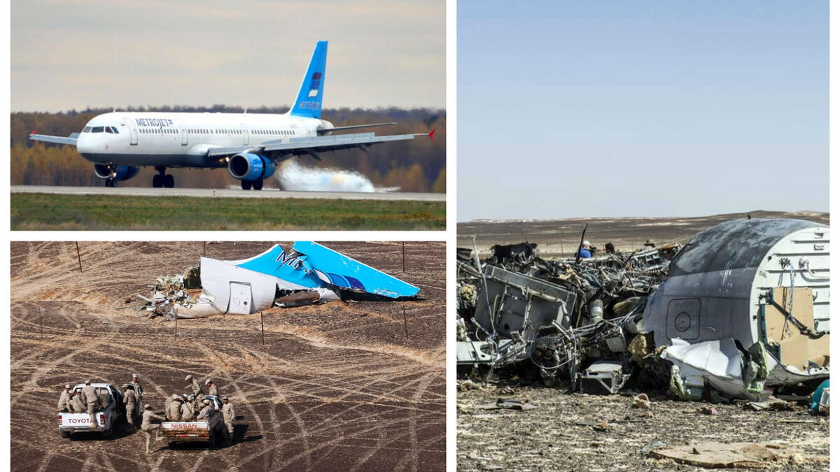 -نوفمبر/ تشرين الثاني 2015: سقوط طائرة مدنية روسية وسط سيناء، بعد إقلاعها بنحو 23 دقيقة من مطار شرم الشيخ شمال شرق مصر، التي كانت في طريقها متجهة إلى مطار بطرسبرغ مخلفة 224 قتيلًا.