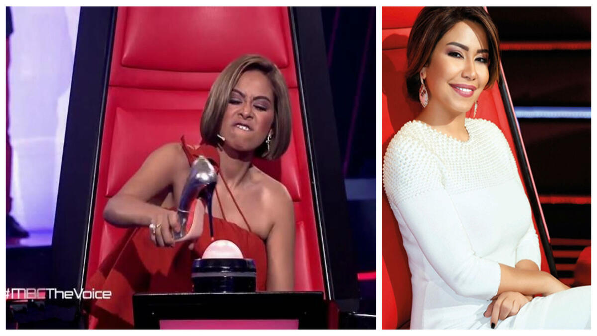 واقعة الحذاء: في برنامج The Voice كانت شيرين محل جدل بسبب خلعها الحذاء للضغط به على "زر" التصويت لأحد المتسابقين، لكن شيرين تلقت هجومًا كبيرًا.