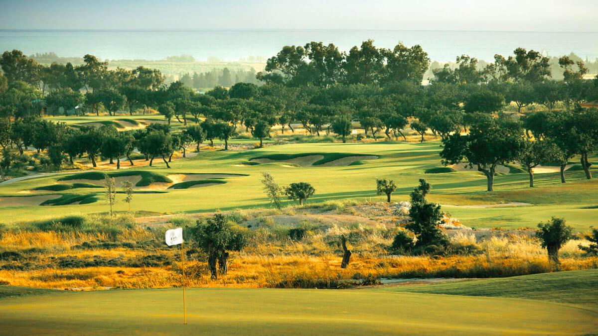 Elea Golf Club is a Sir Nick Faldo-designed course, located near the ancient town of Paphos by the shimmering Mediterranean Sea. The course offers a challenging layout through rolling countryside, where golfers can enjoy playing with sights of olive trees and an abundance of native flora and wild herbs.