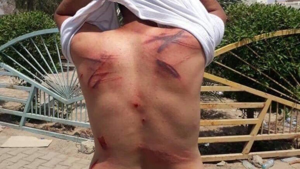 Iraqi protester (Twitter)