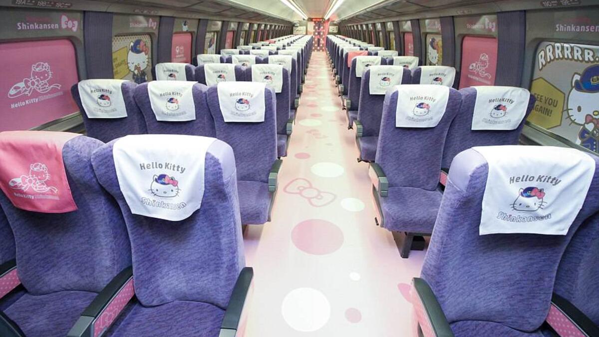 The new Hello Kitty bullet train has been unveiled by West Japan Railway. (AFP/ File)