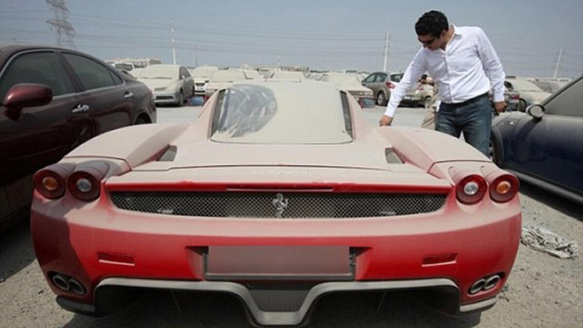 abandoned luxury cars in UAE