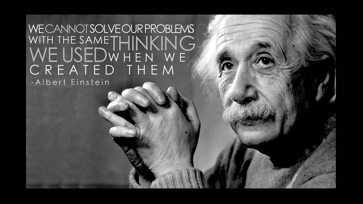Einstein problem-solving quote