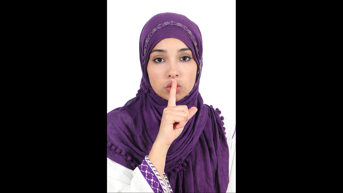 arab woman silent