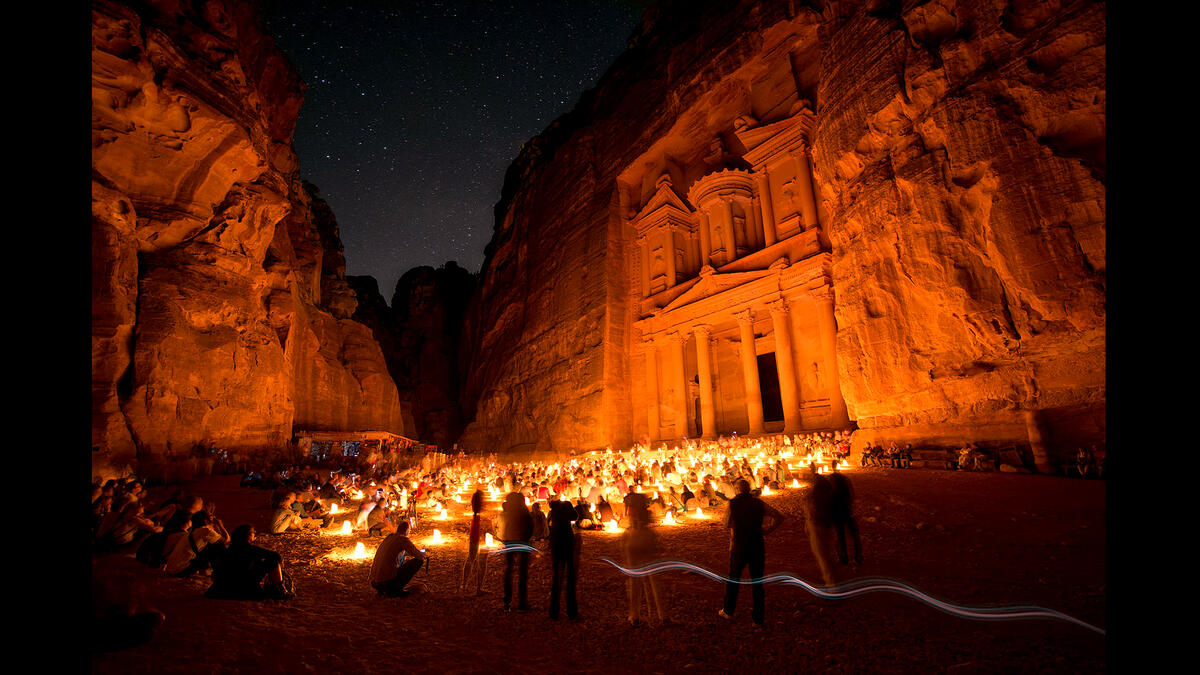 Petra by night