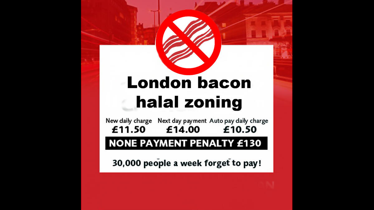 London halal zoning bacon