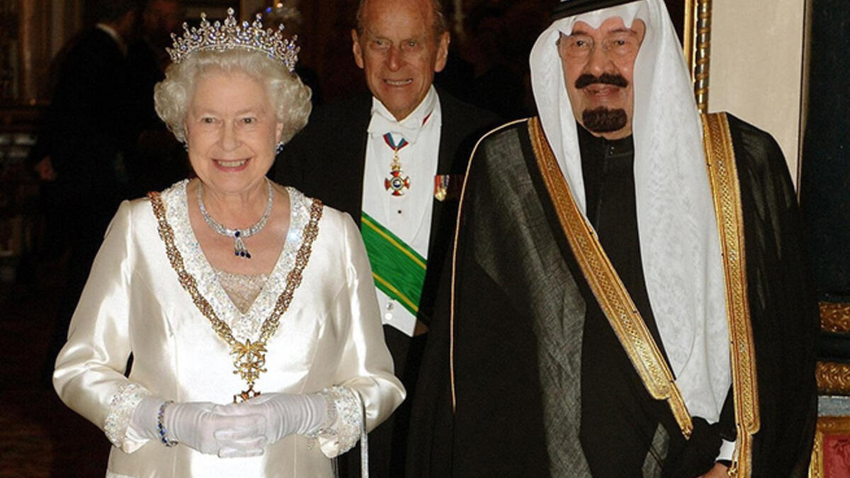 Saudi King Abdullah Queen Elizabeth