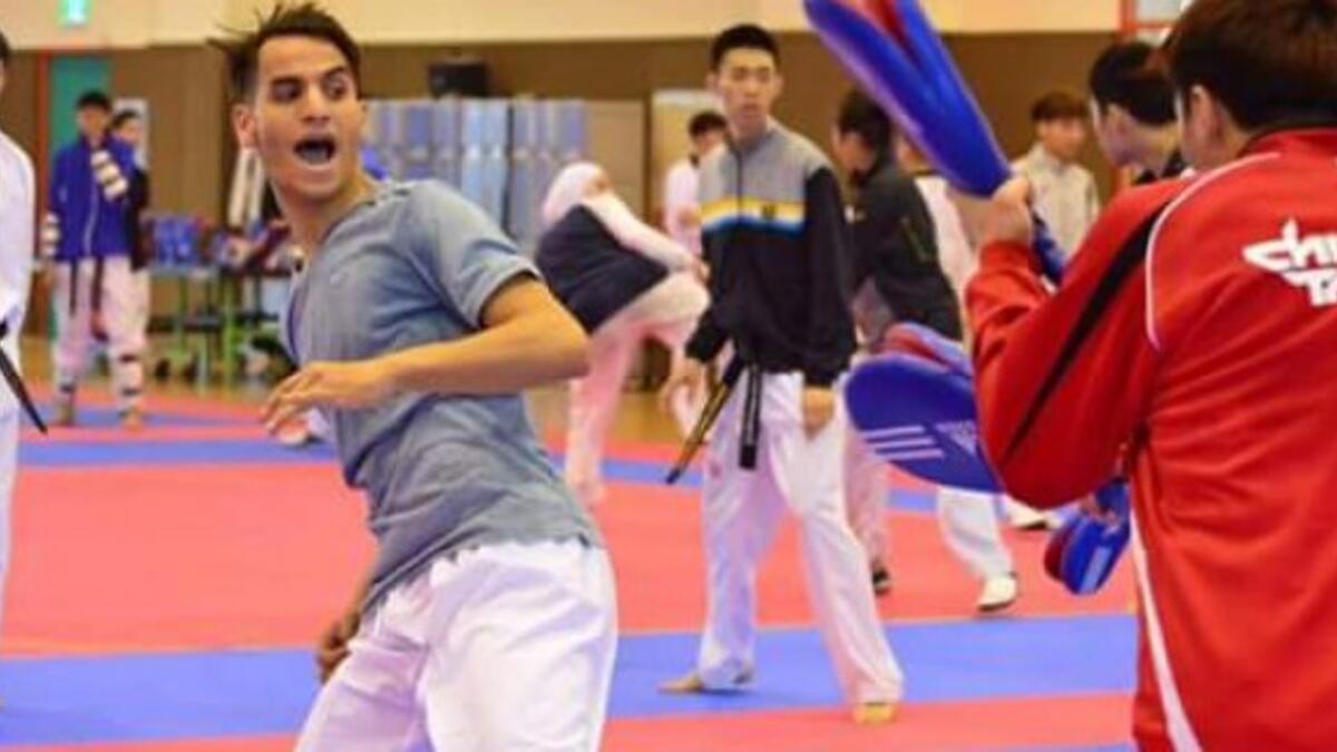 Olympic gold medalist taekwondo champion Ahmad Abughaush
