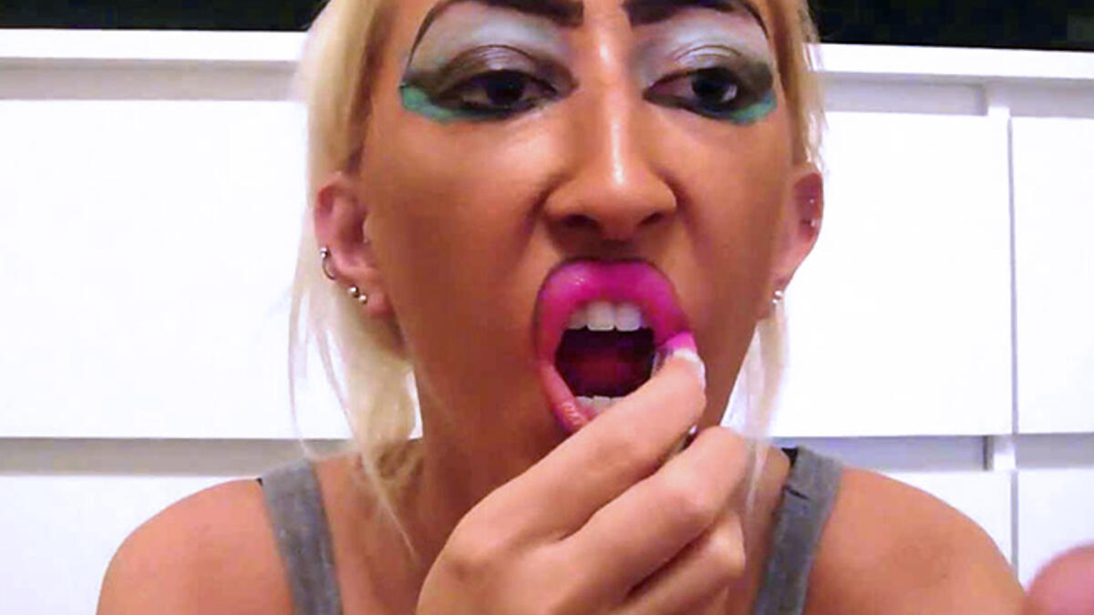 You don’t wear enough make-up (points out his plain, dowdy sister).