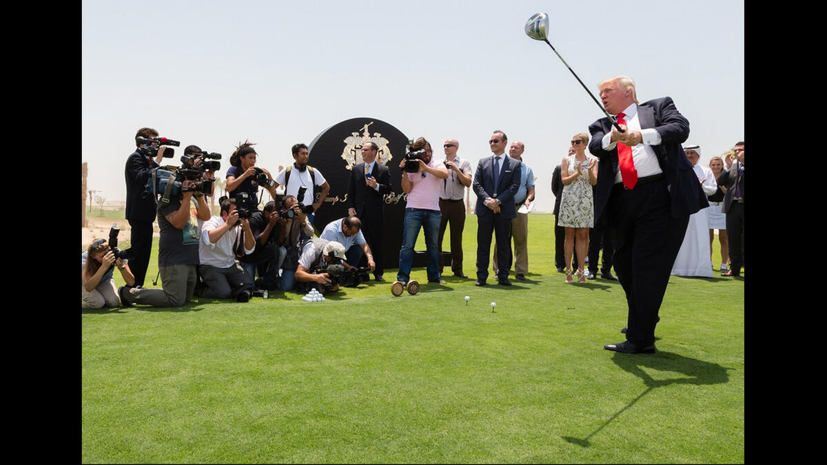 trump golfing dubai
