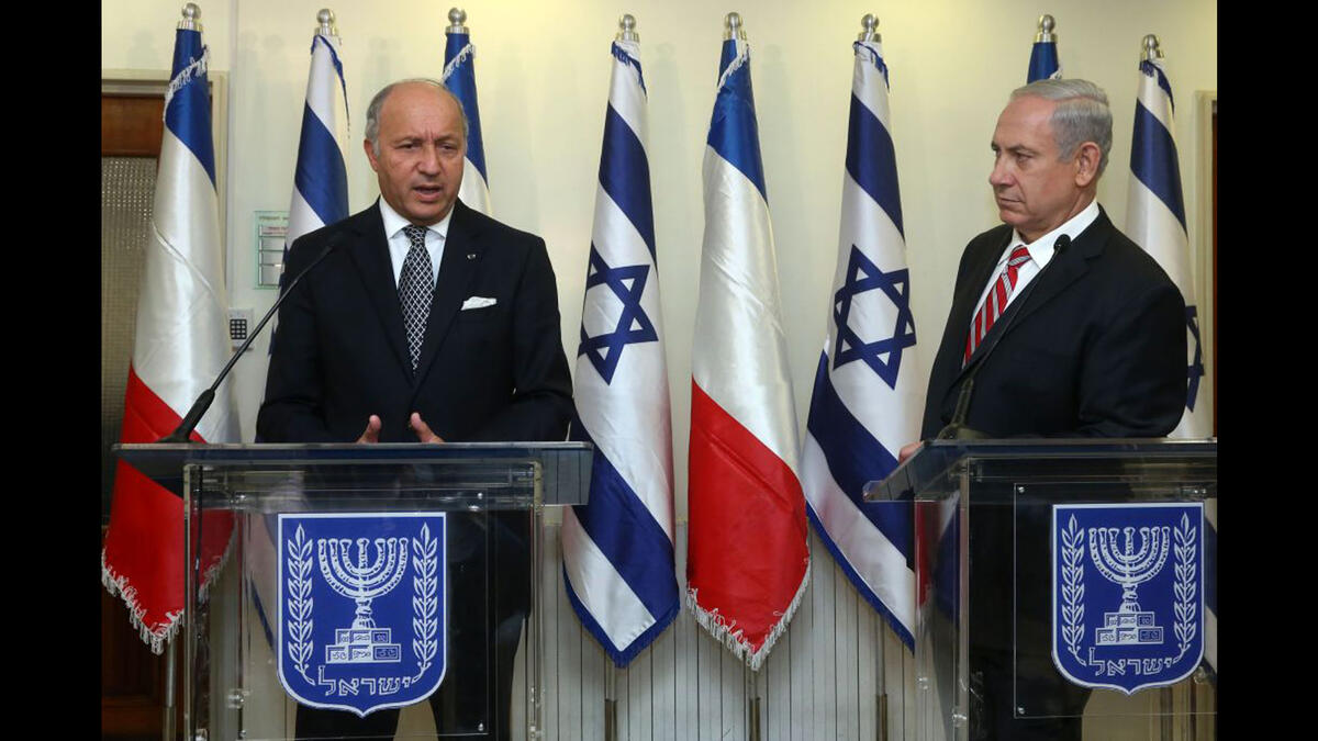 laurent fabius bibi netanyahu