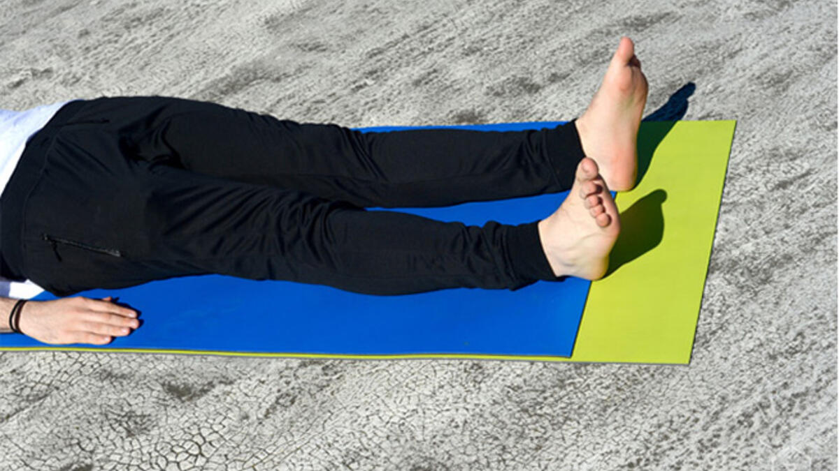 How low can you go? Hot air rises. So if you need a quick cool down, it’s best to get low. Lying on a floor mat may not be the most comfy way to spend your time, but it will move you away from the warmer air currents. Get down, baby, get down!