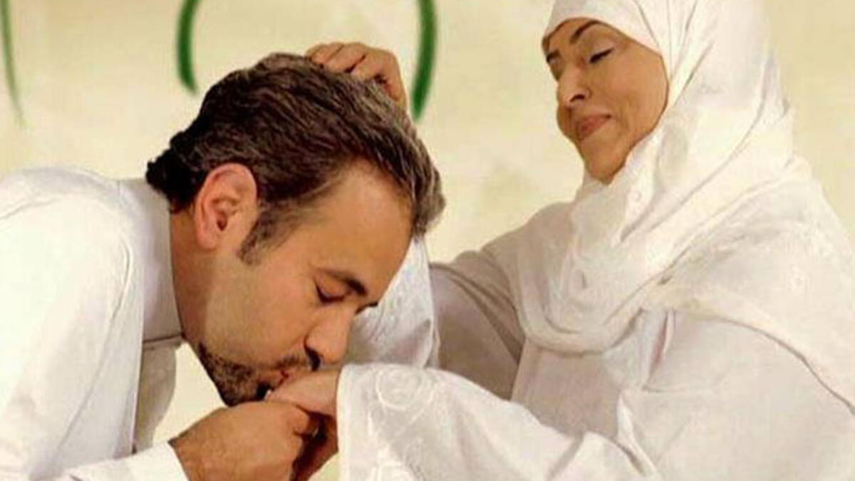 mother son happy satisfied