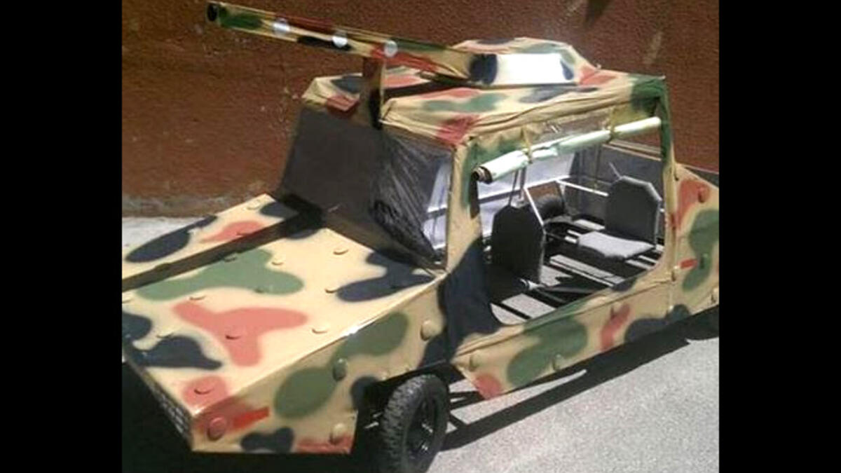 Rangers tank soapbox derby car