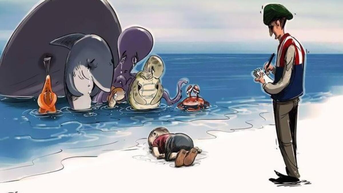 الفنان السوري تيم حسن كتب معلقاً: “يا رب لطفك بسوريا وأهلها ونسائها وشيوخها وأطفالها. دعاكم للمساكين المشردين والغارقين والجرحى والشهداء” وأضاف: “بالله عليكم بلا سياسة”، للتأكيد على المعنى الإنساني والوجداني لما يحصل، بعيداً عن الاختلافات السياسية.