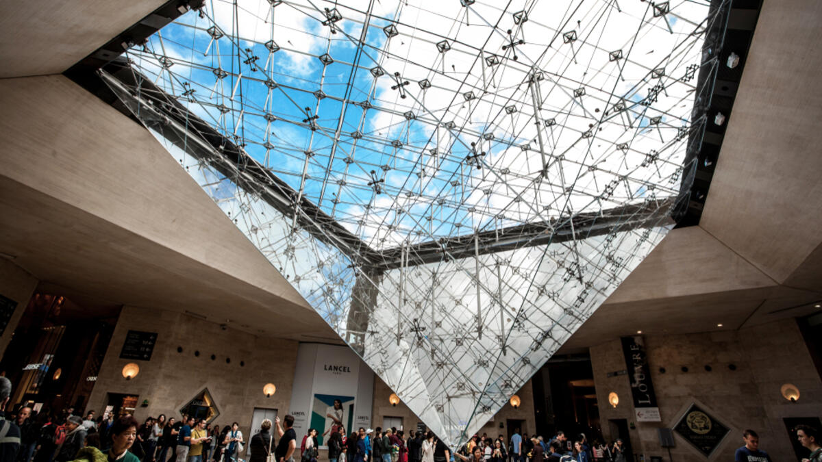 Inverted pyramid in the shopping mall 'Carrousel du Louvre'. (Shutterstock/ File)