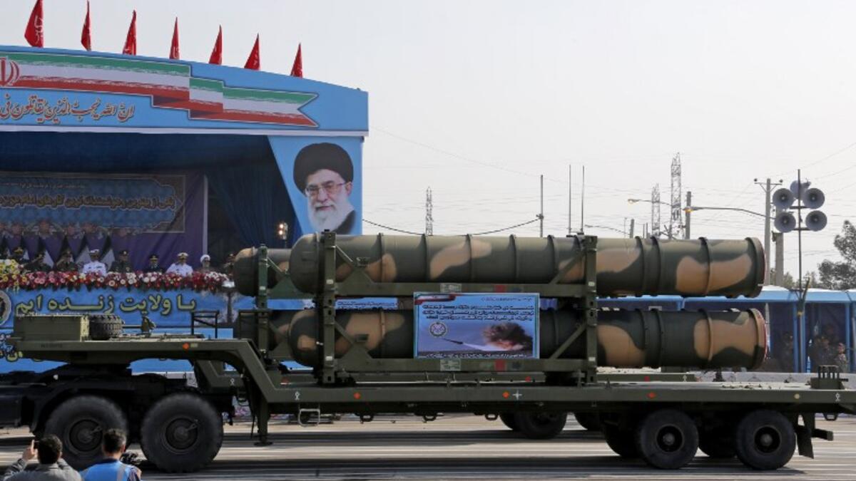 More showcasing of Iran's missiles at Army Day 18 April, 2018. ATTA KENARE / AFP