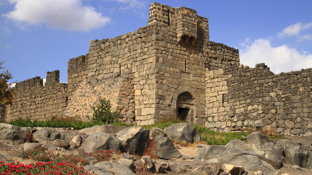 Qasr al-Azraq is one of the Desert castles in the east of today's Jordan. The Romans were the first to make military use of the site, and later an early mosque was built in the middle. (Shutterstock/ File Photo)