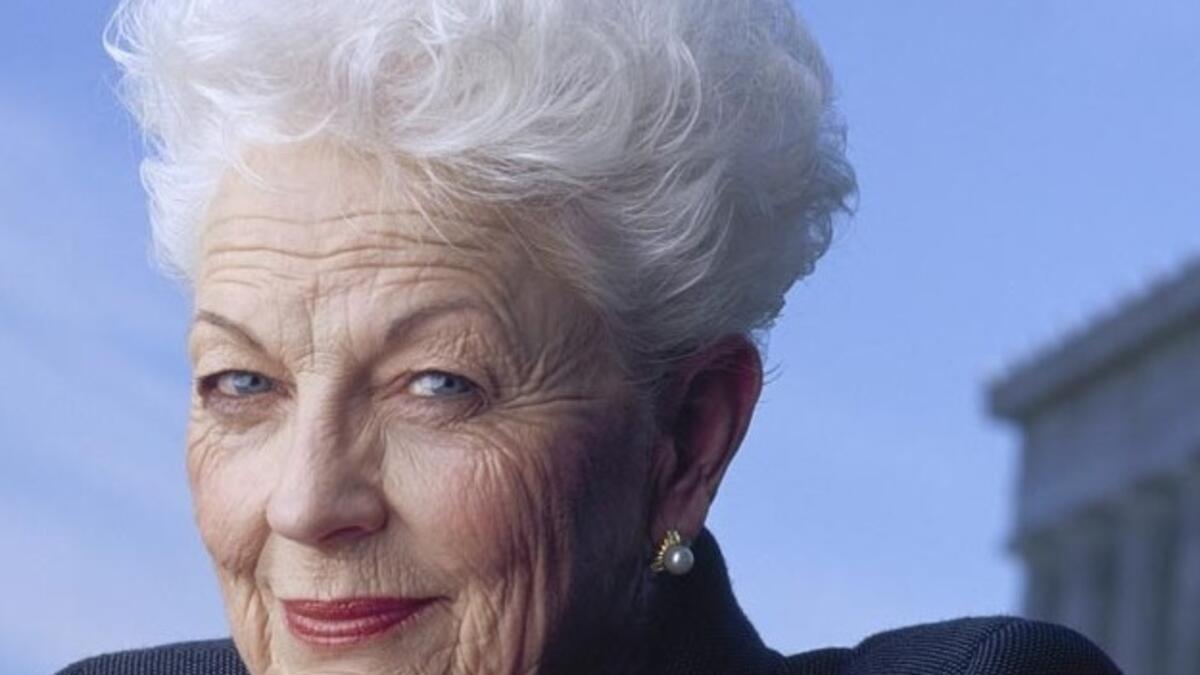 Ann Richards hairdo was a perfect combination of Barbara Bush’s gentility with Nancy Reagan’s tenacity - silver white short hair (richardmagazine.com)