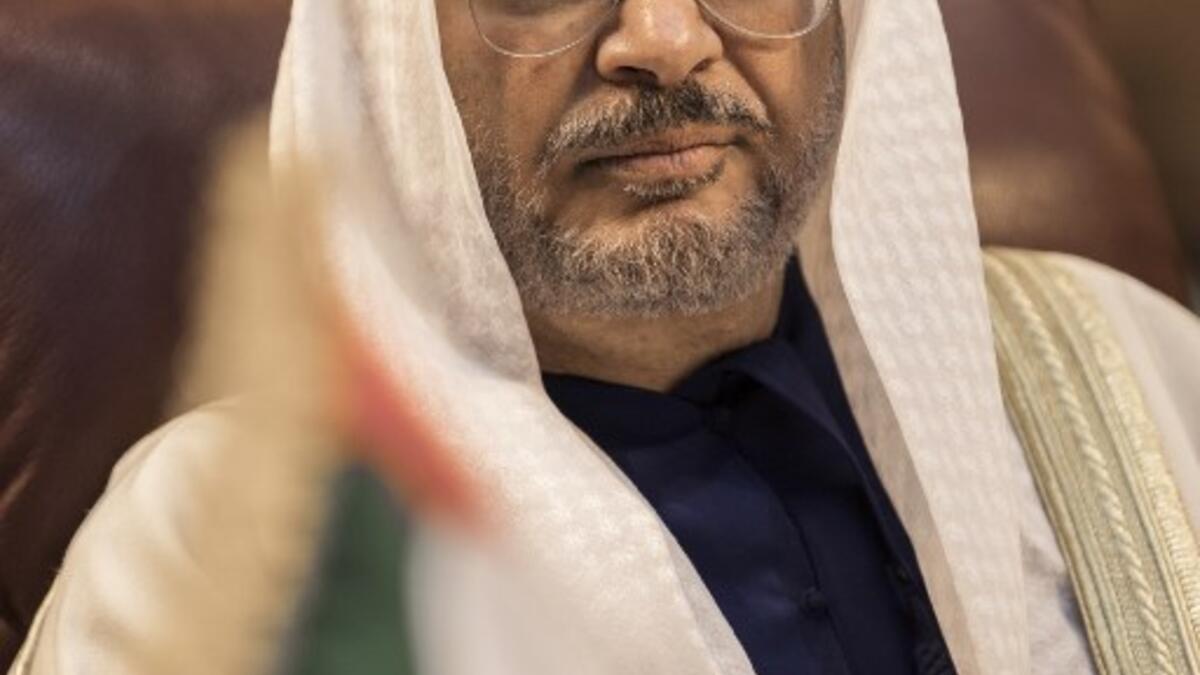 Emirati Minister of State for Foreign Affairs Anwar Gargash attends a meeting of the Arab League Foreign Ministers in the Egyptian capital Cairo on March 6, 2019. 
Khaled DESOUKI / AFP