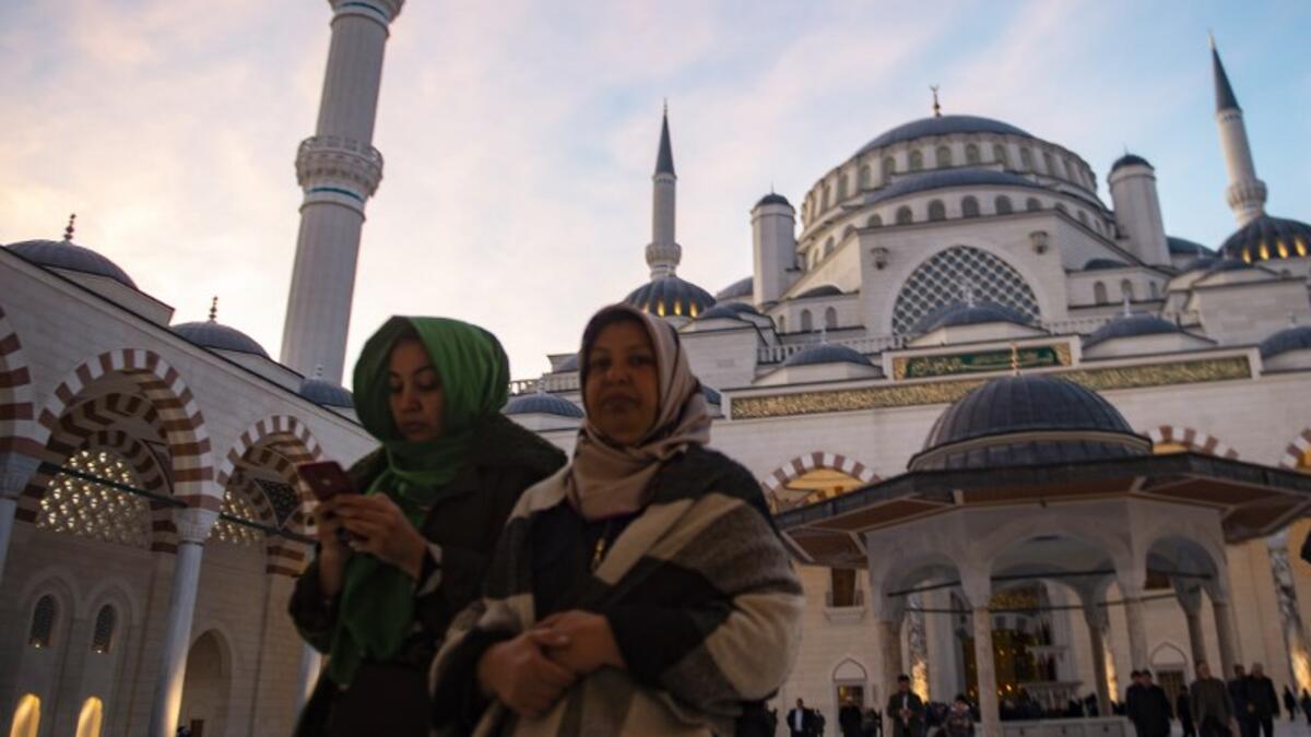 Muslims worshippers arrive for morning prayers at the Camlica Mosque in Istanbul, which opened on March 7, 2019. Hundreds of people arrived to attend the first ever prayer at the largest mosque in Asia Minor.
Yasin AKGUL / AFP