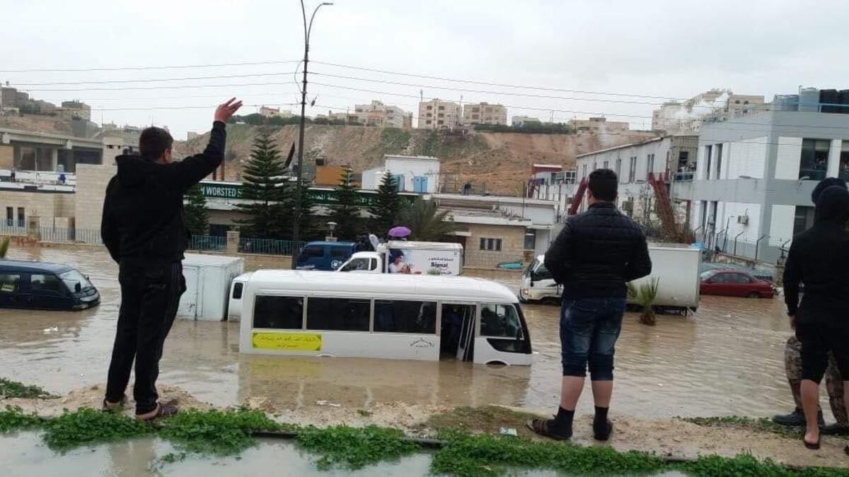 Floods in Jordan. (Twitter)