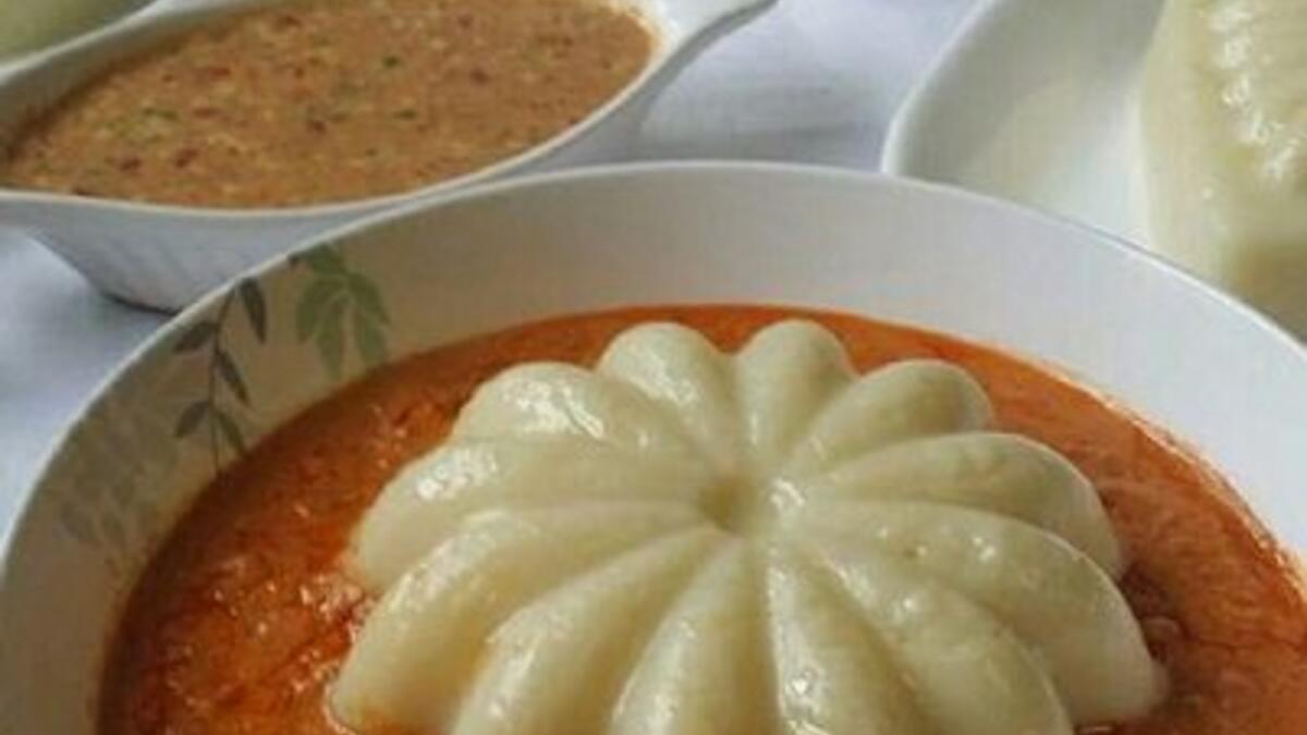 Sudanese porridge 'Al-Aseda': Sudanese people do this dish after they come back from Eid prayers. (Twitter)