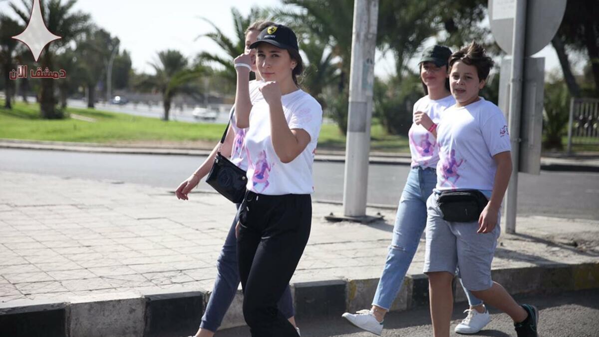 “Because you are stronger than cancer” marathon to increase breast cancer awareness and promote early detection, Damascus, Syria. (Twitter)