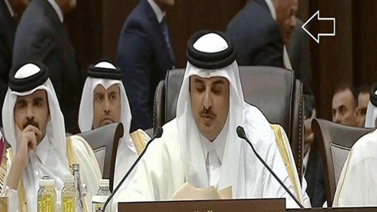 Sulky storm-out or bathroom break? Abdel Fattah el-Sisi of Egypt was captured leaving the session while Qatar’s Prince Tamim El-Thani was presenting. Coincidence? We think not. It’s no secret that there’s no love lost between Cairo and Doha, with relations marred by accusations of Qatari support for the Muslim Brotherhood in Egypt.