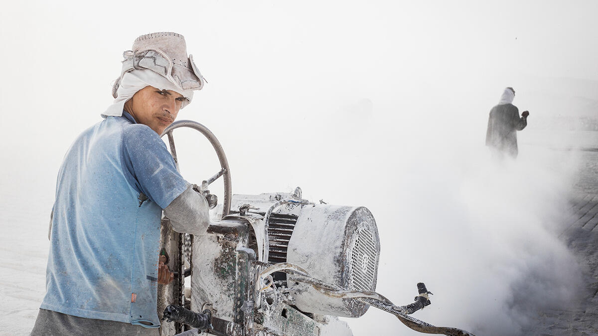 Egypt limestone workers