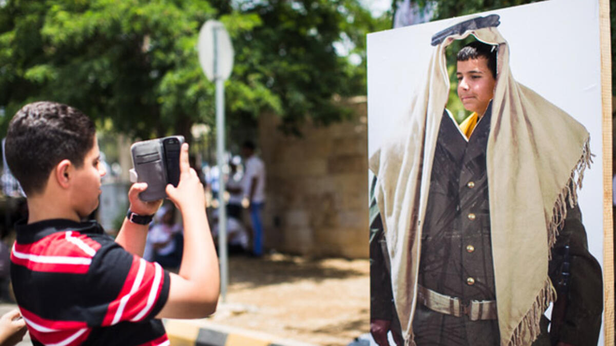 Ever wanted to be a bedouin soldier holding a rifle? These face cut-outs were a hit, with kids and adults posing for pictures as soldiers in uniform, or as a family in traditional clothing.