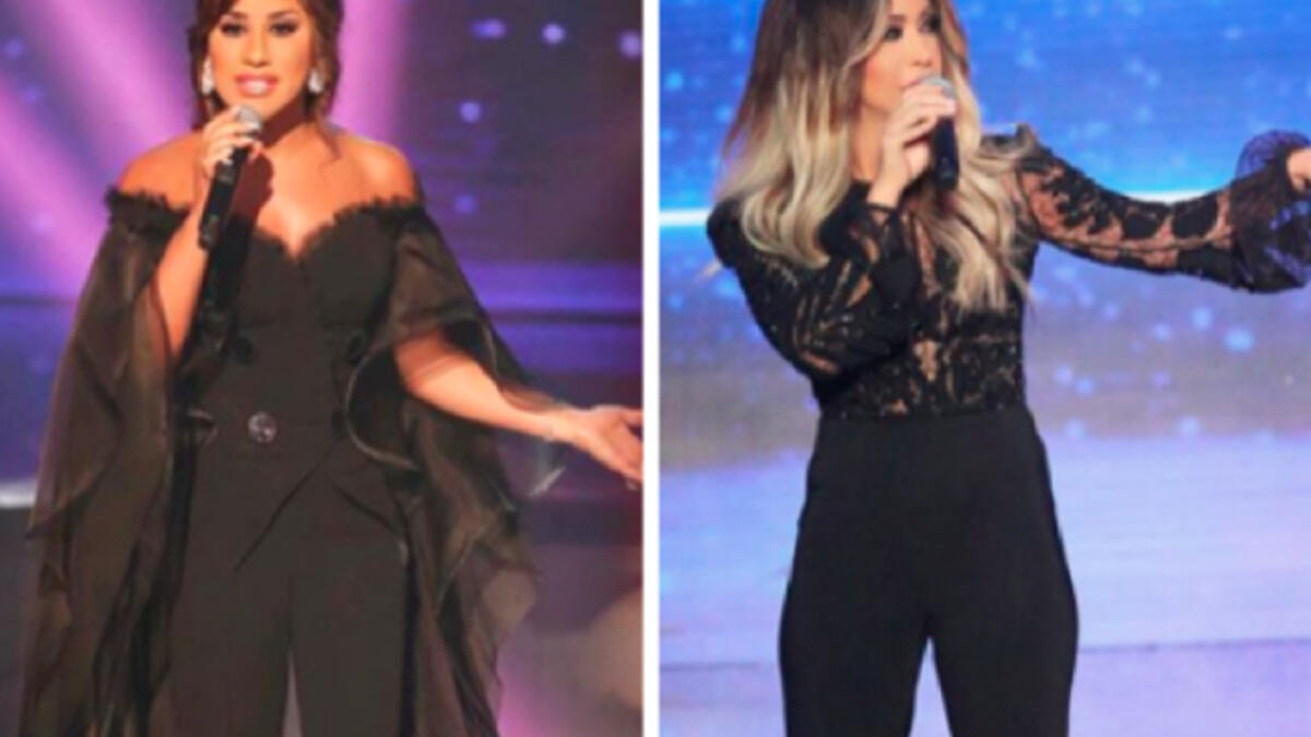 Black jumpsuit look sported by the Lebanese beauties