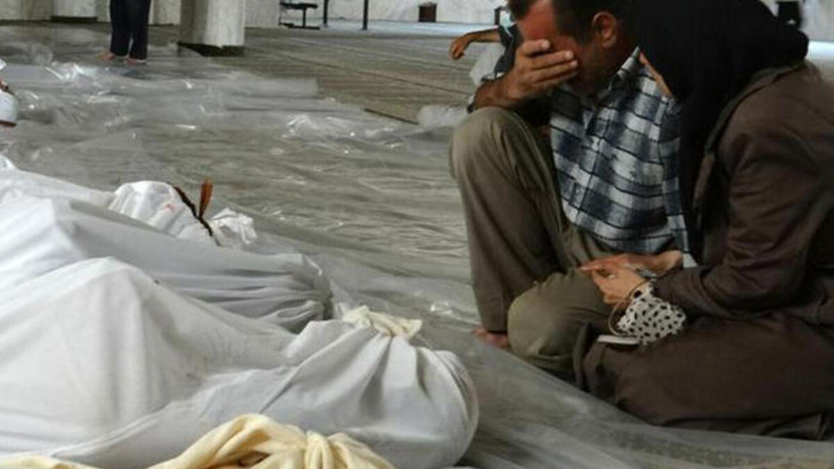 Ghouta Grieving family