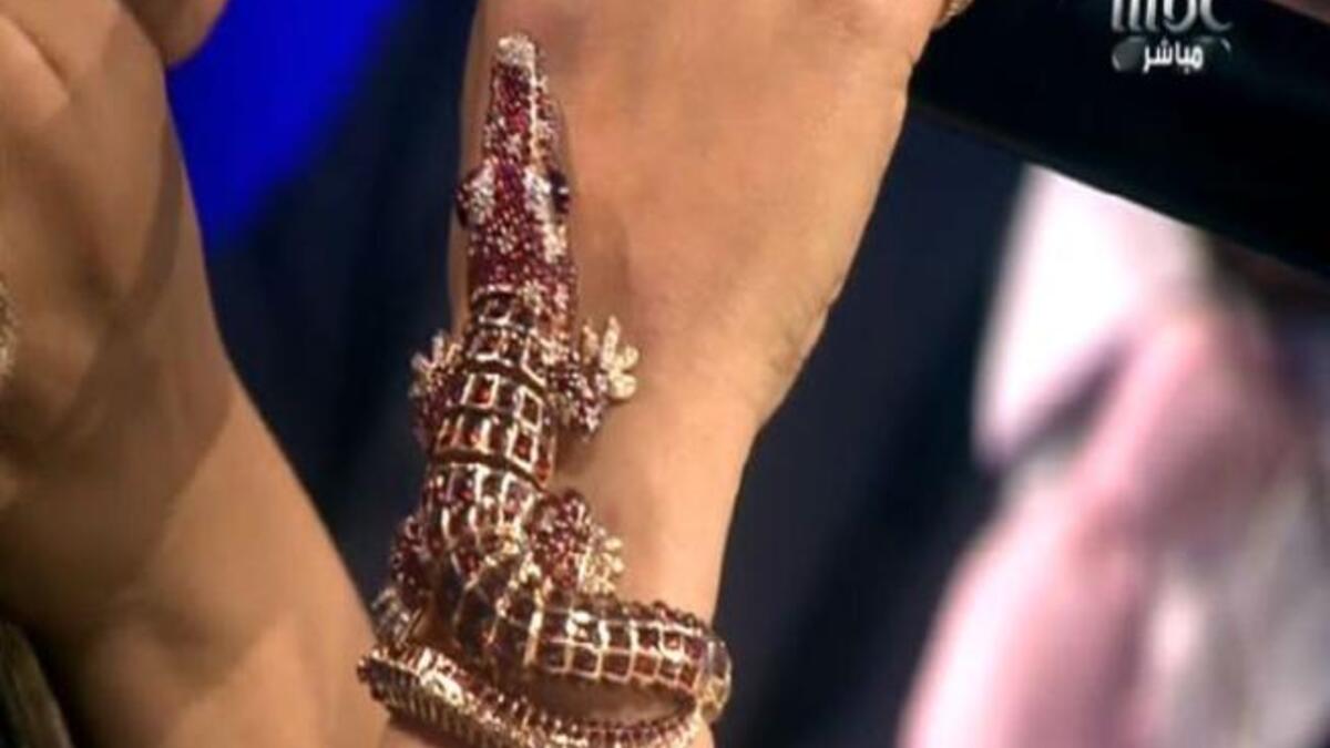 Ahlam's crocodile bracelet