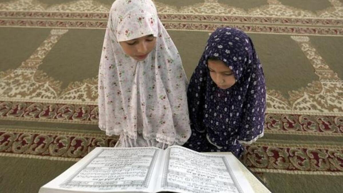 Morocco girls veiling