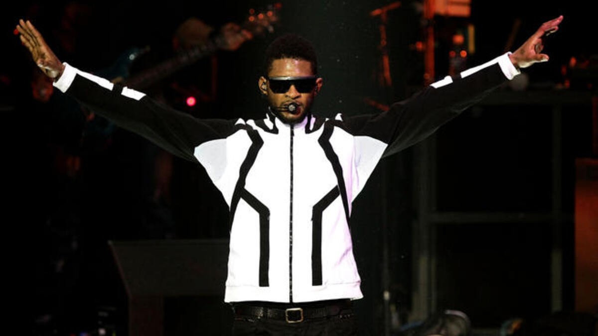 Usher- feeling very wracked with guilt after learning the identity behind his New Year's gig 2009 and of his compliance in a Gaddafi party.