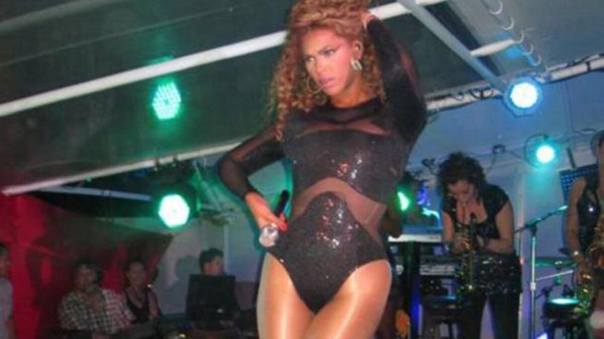 A husband and wife act: Beyonce or Mrs Jay-Z reportedly received $2m to perform at NY party thrown by Hannibal Gaddafi. Has since given money to Haiti. Here performing for the Gaddafi kids.