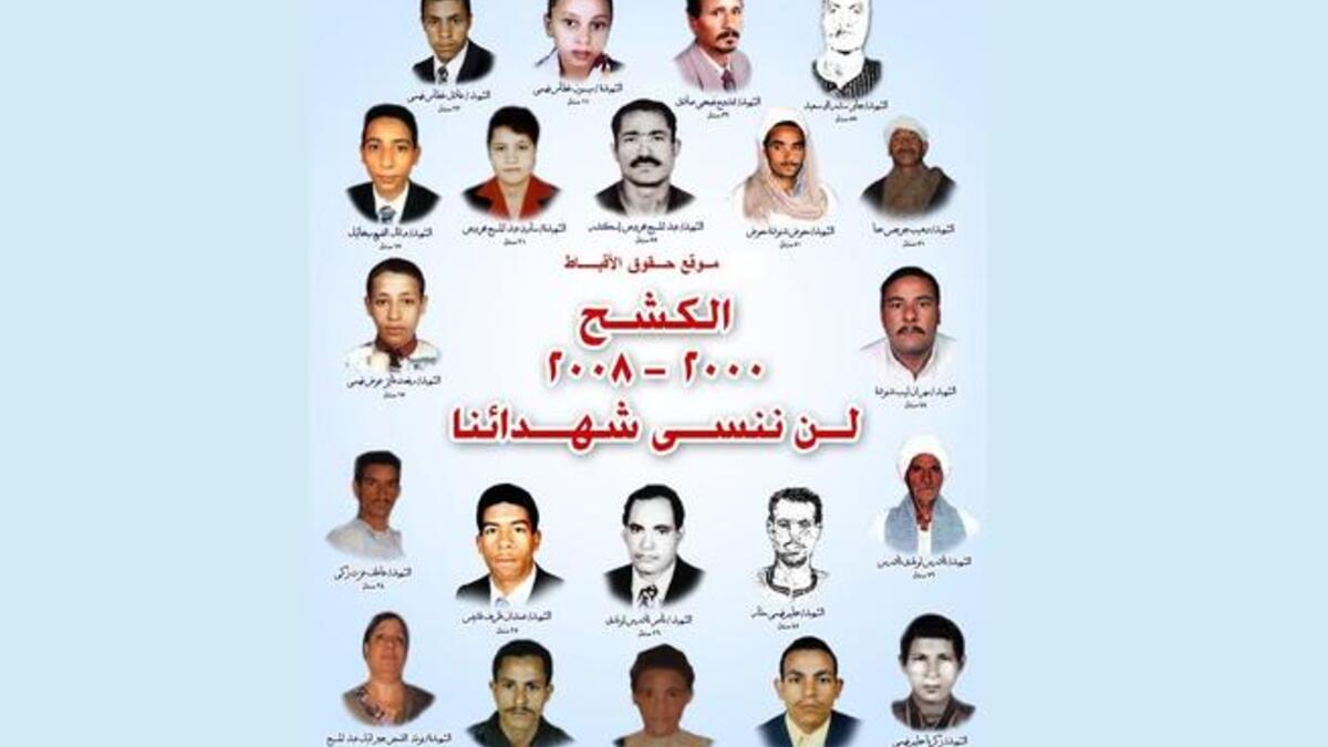Kosheh Massacre: Recent Church and Coptic attacks were the deadliest stints of violence against Egypt's Christian minority in a decade, since the Kosheh massacre in 2000 left 21 Copts dead. It should be noted that these attacks invariably kill both religions in the cross-fire.