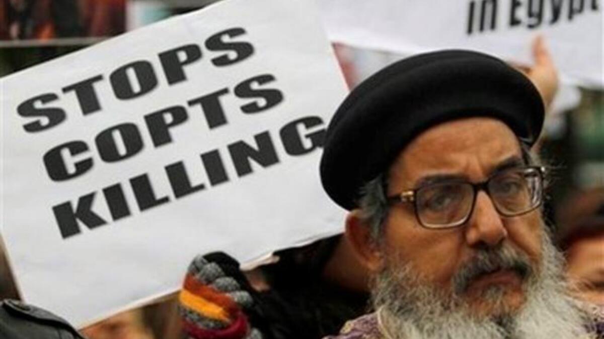 U.S.A protests for 'persecuted' Christians: Post Mubarak, the climate is rumored to be more hostile to Copts: "If you hang a cross in your car, they pull you out, smash you to pieces.” Egyptian-Americans marched in solidarity with their fellow Copts. They called for the U.S. to stop giving aid to Egypt's army, which is "killing Christians."