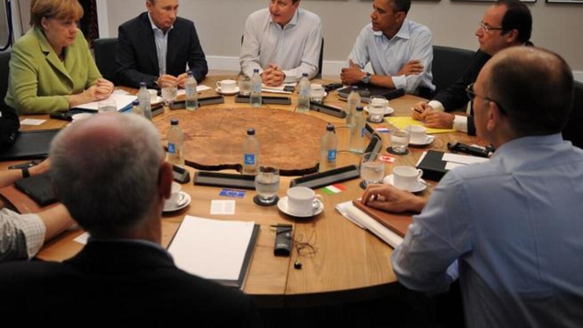 الزعماء الكبار في قمة الثمانية