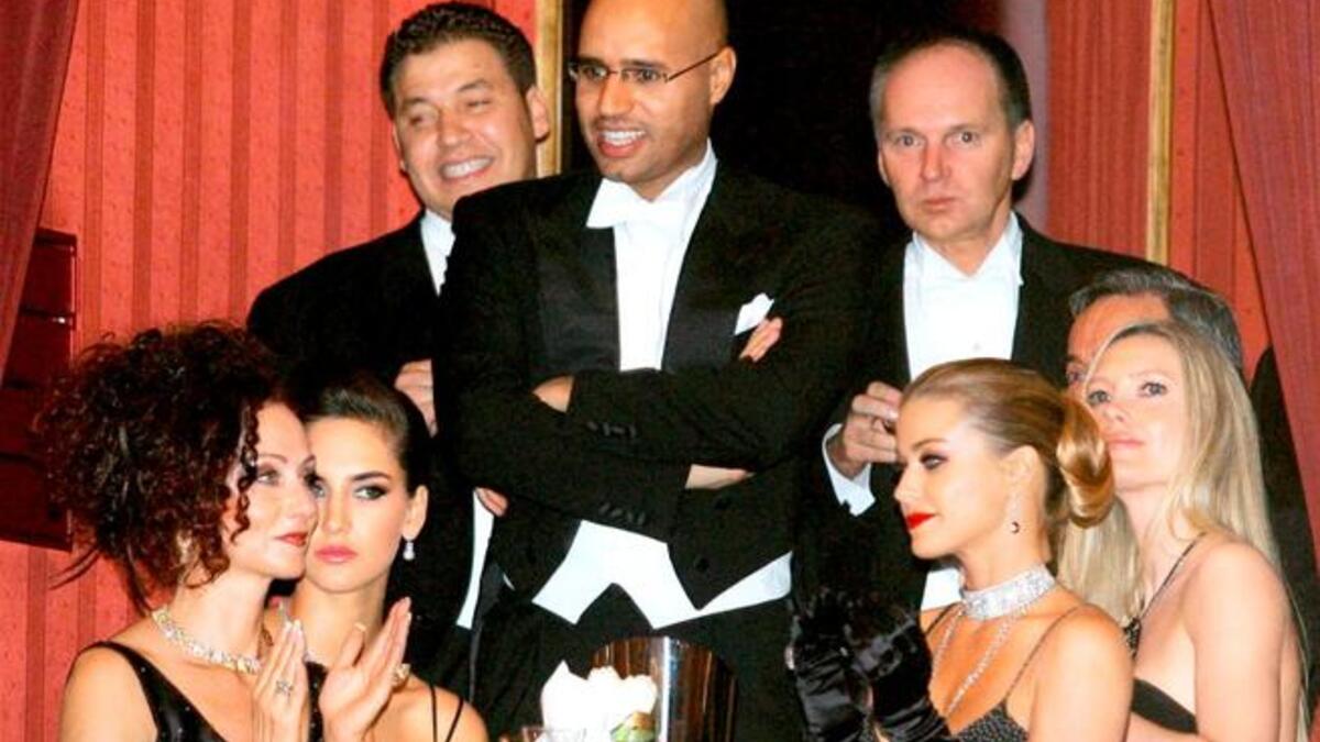 Saif al-Islam- He has been attacked by conservatives groups for a debauched lifestyle of women and partying.