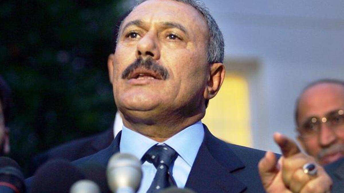 Peak of his own catastrophe: While threatening to finish his people off til the last drop of Libyan blood, 
Gaddafi has the 'gall' to comment, even preach on a fellow besieged Arab dictatorship: On Yemen's affairs and Ali Abdullah
 Saleh: 'Enough bloodshed; Saleh must step down, he is not wanted!'