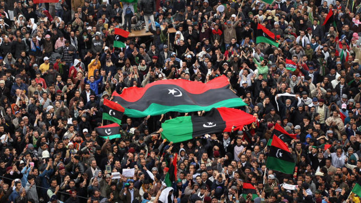 What protests? Insists the Libyan leader well into the Revolution. 'There are no protests' he persists as non-state coverage
beams images of throngs on the streets. If Gaddafi still had a jot of credibility, he started to
lose it now. Who are you? Where are you? He asked confusedly in speeches.