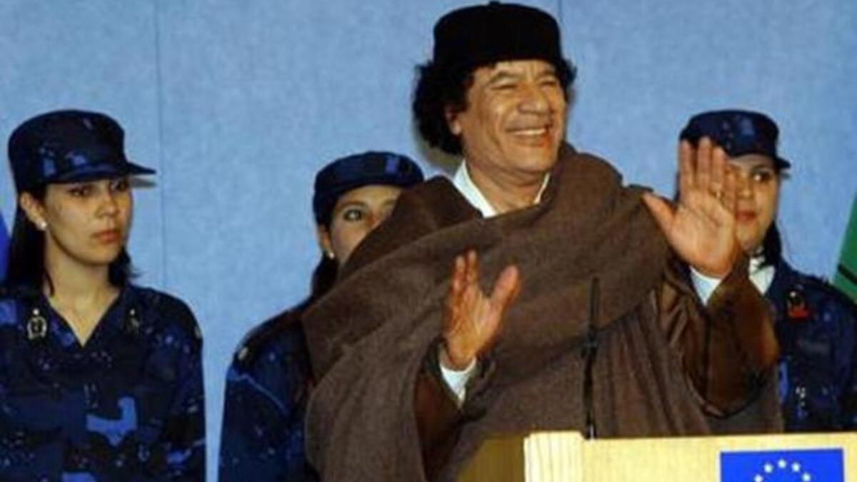 His personal unit of female guards clad in blue camouflage uniforms, who will protect him around the clock, not leaving his side, are trained killers.